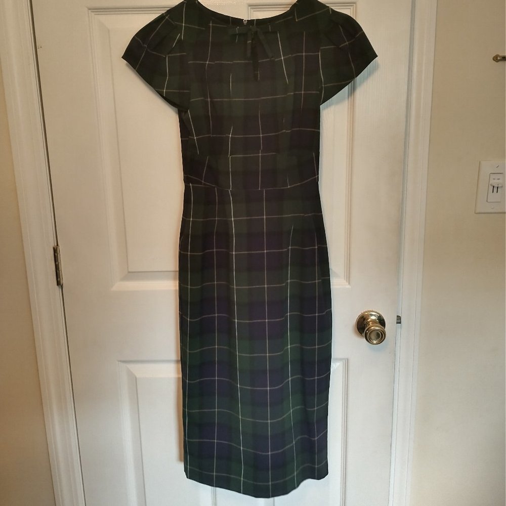 Night watch Plaid pencil dress